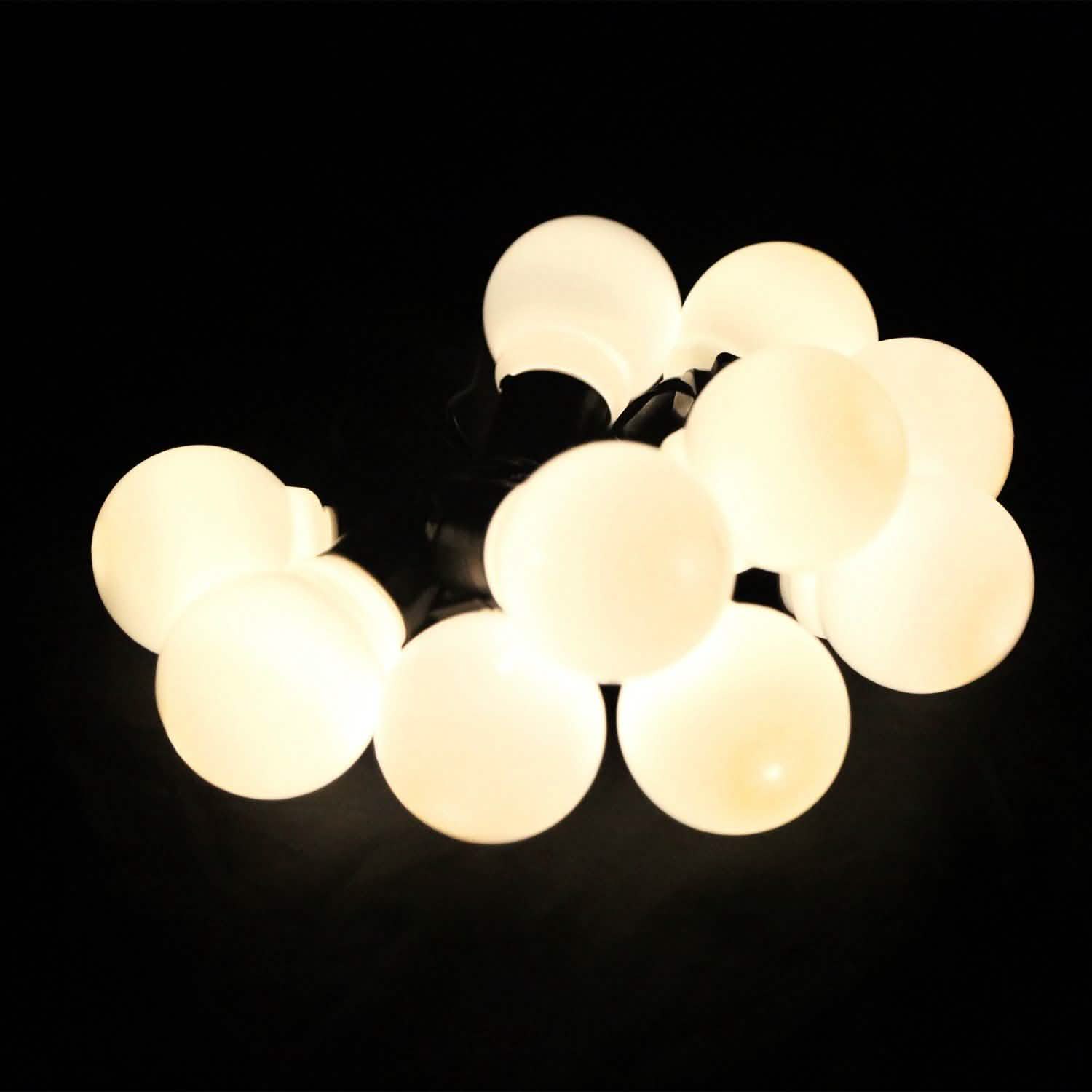 Plug-in Globe String Light Warm White Fairy Light Bulbs