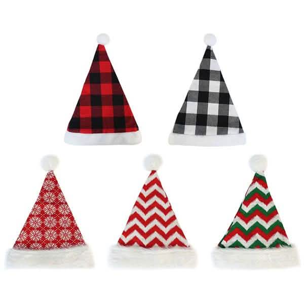 Plush Knitted Christmas Hat