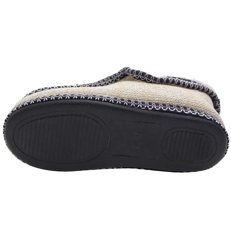 Plush Slippers Winter Warm Sun Flower Knitted Home Slippers Soft Bottom Cotton Women Slippers Women's Comfy House Slippers With Fur Lining Memory Foam Slip On House Shoes