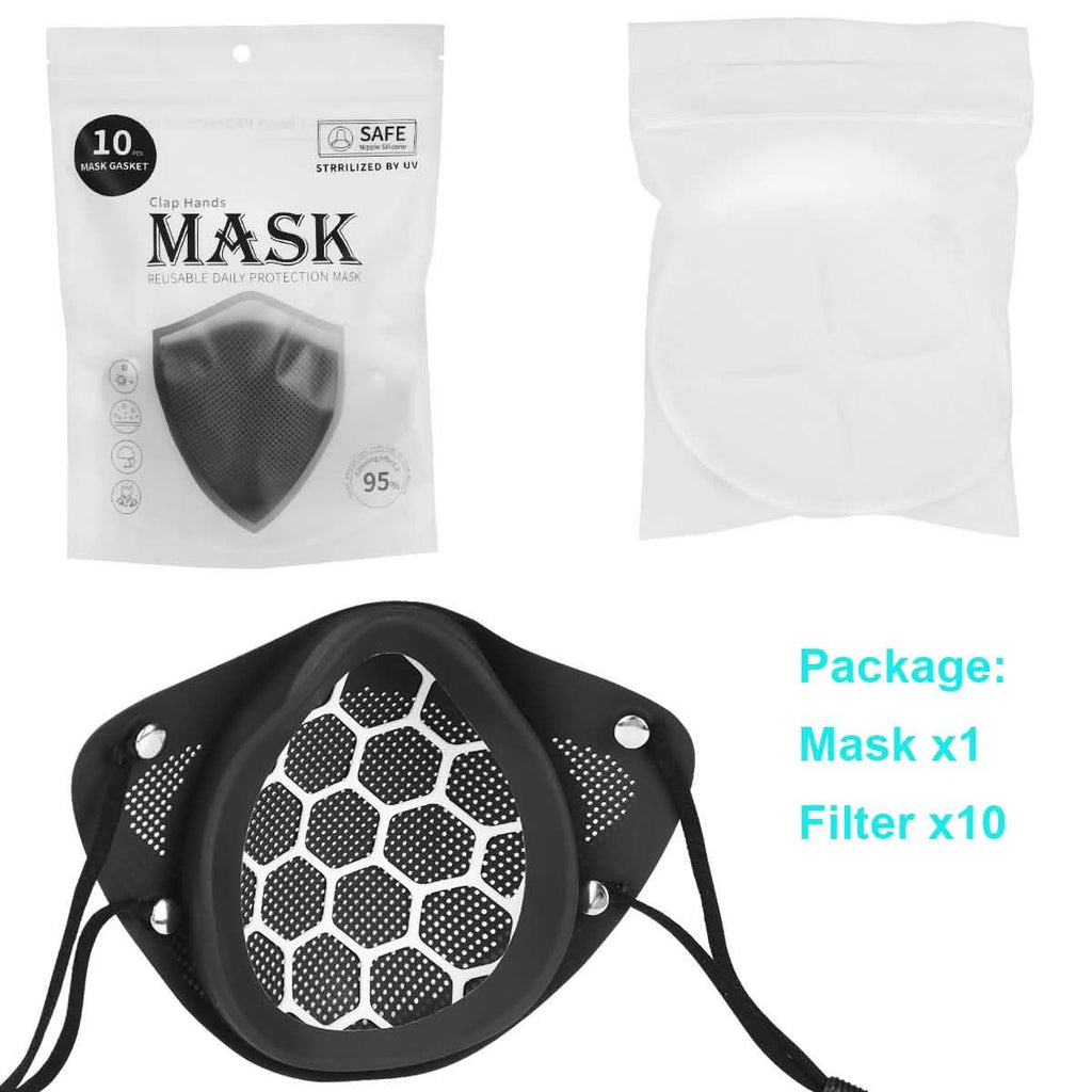 PM2.5 Mouth Nose Disconnect-type Reusable Washable Silicone Mask