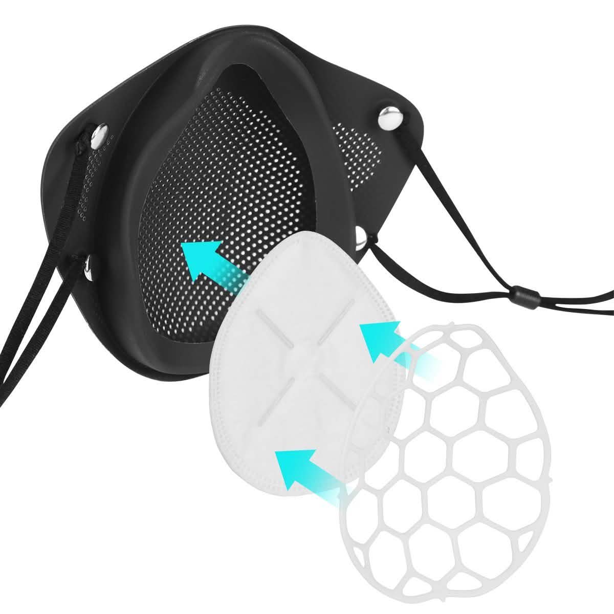 PM2.5 Mouth Nose Disconnect-type Reusable Washable Silicone Mask
