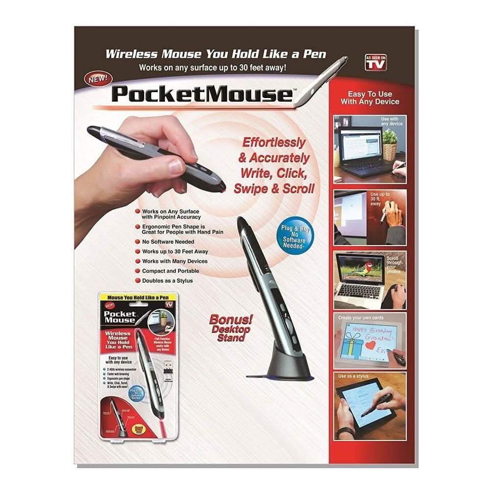Pocket Mouse Wireless Optical Digital Pen Mouse & Stylus