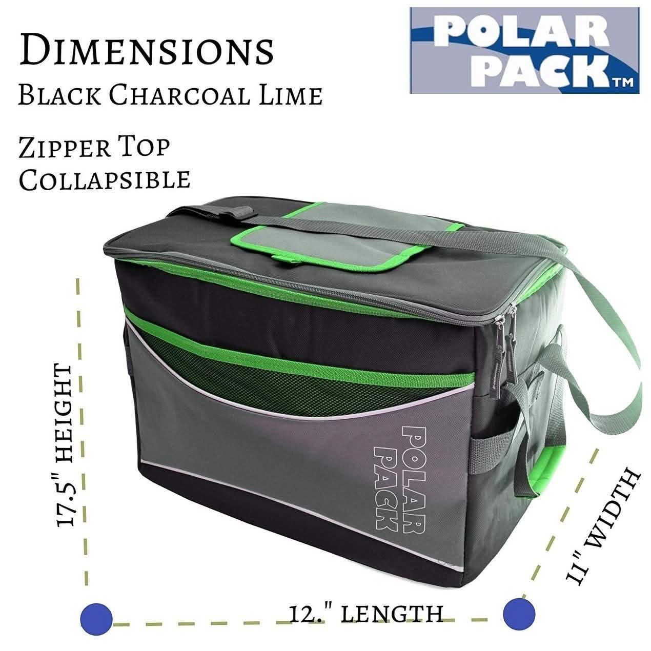 Polar Pack Extra Large 48 Can Insulated Collapsible Cooler Bag - Assorted Colors