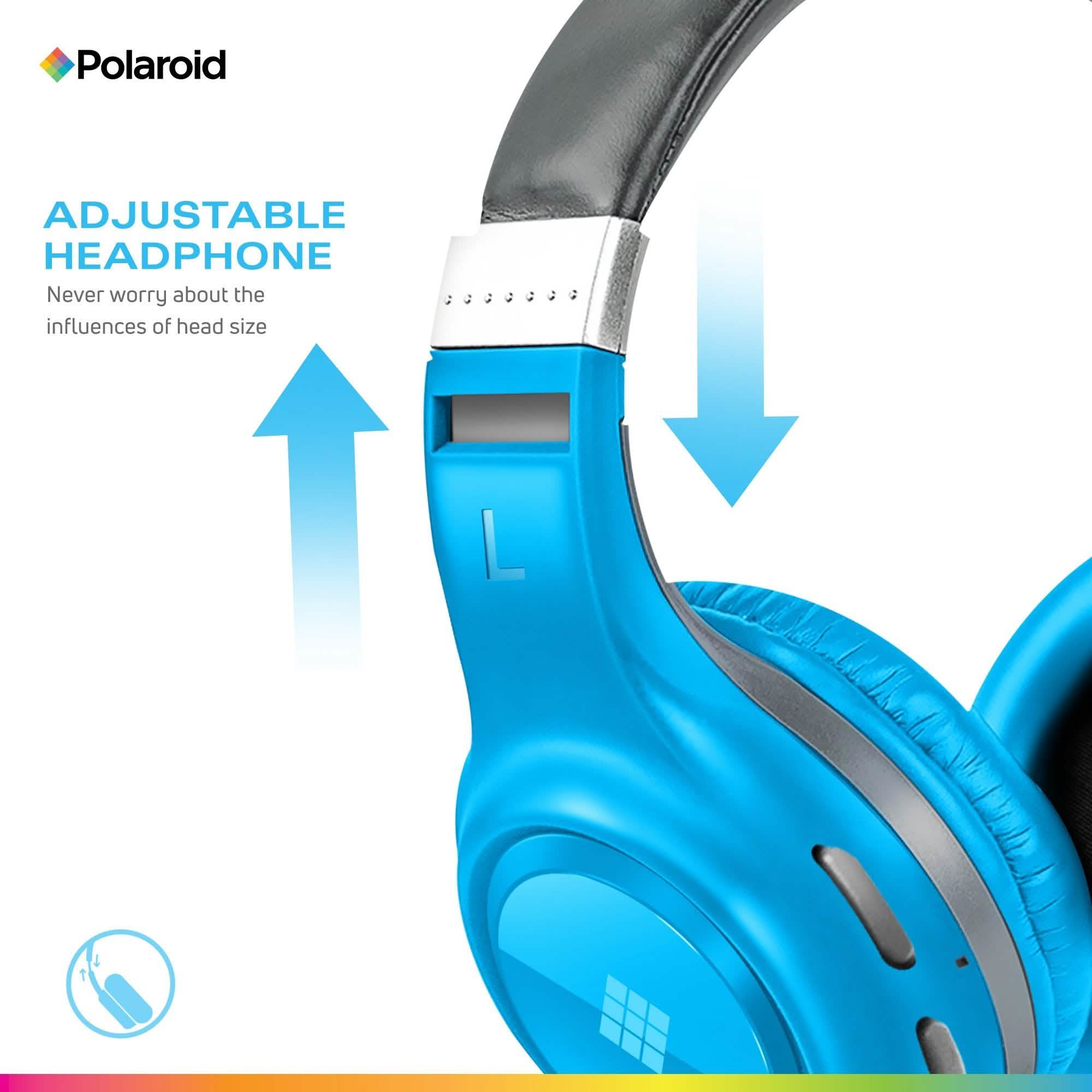 Polaroid Bluetooth Wireless Headphones - Dynamic Stereo Headset with Microphone