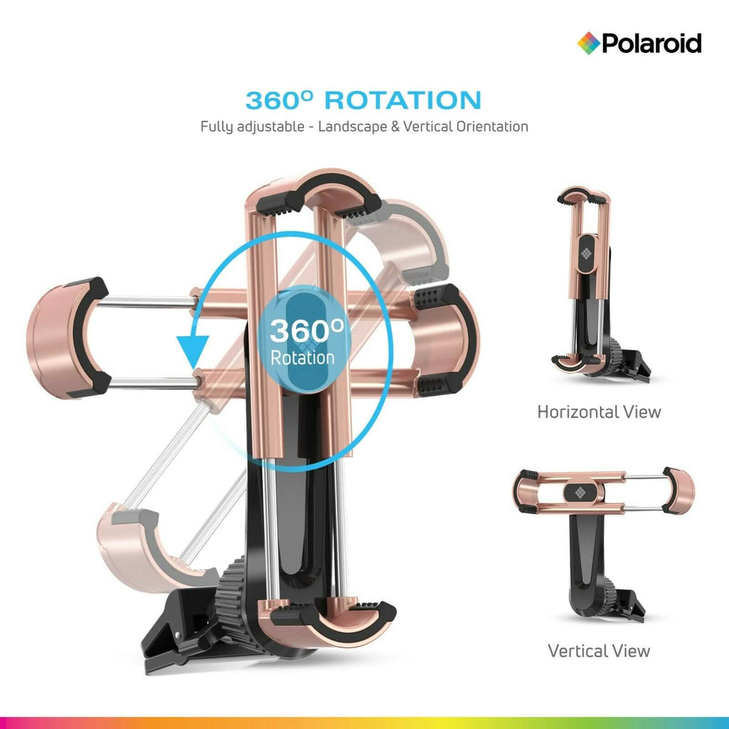 Polaroid Cell Phone Holder Car Mount - Air Vent Clip for Mobile Devices