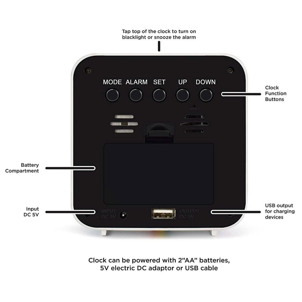 Polaroid Desktop Digital Clock - Assorted Colors