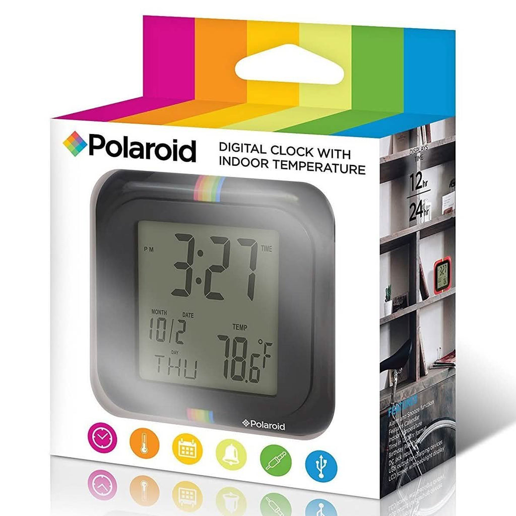 Polaroid Desktop Digital Clock - Assorted Colors