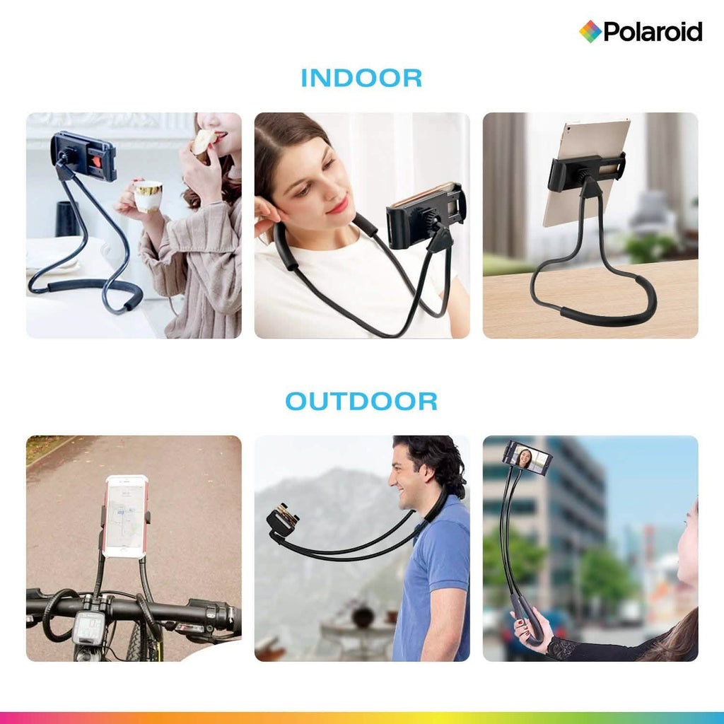 Polaroid Gooseneck Phone Holder, Flexible Hands Free Smartphone Mount