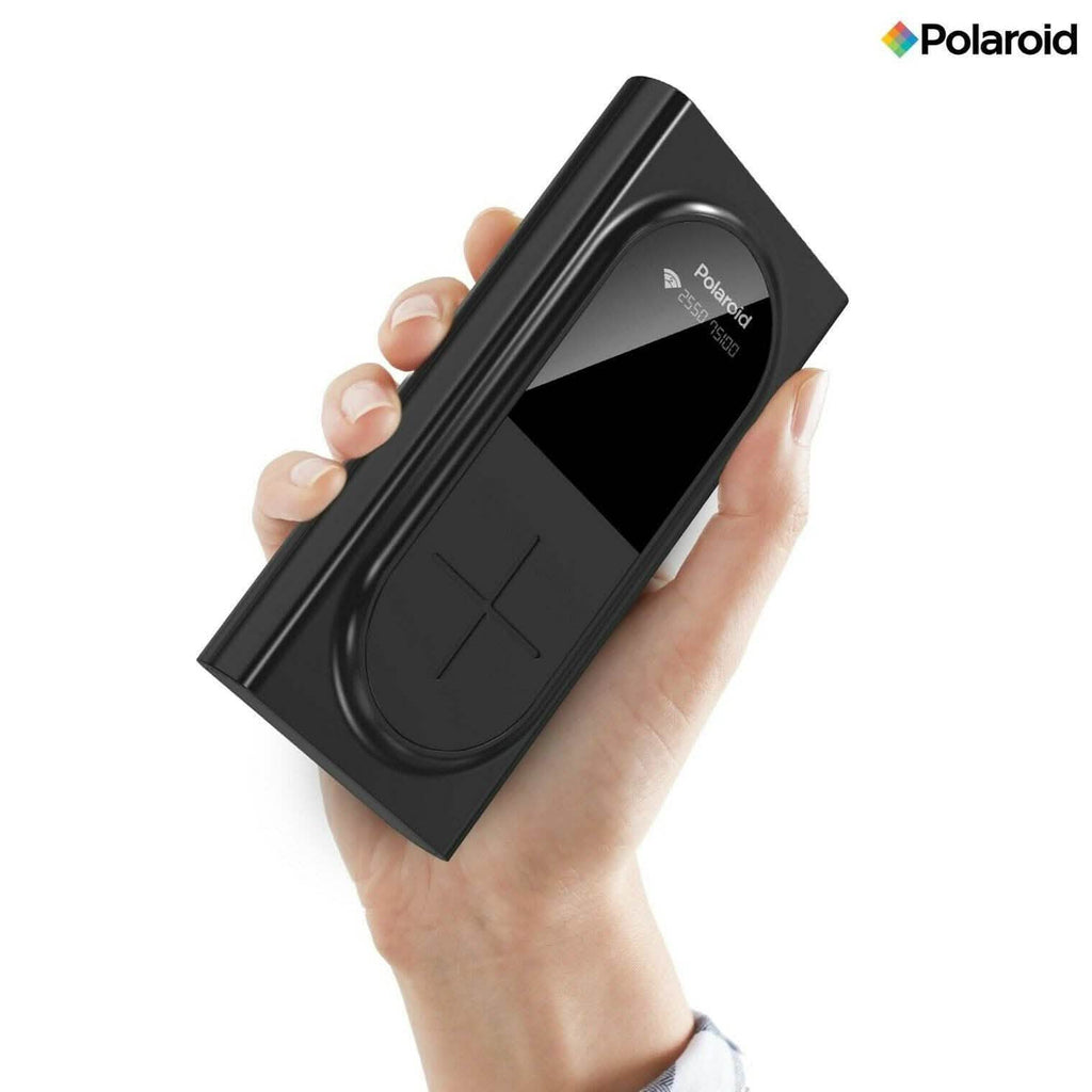 Polaroid Portable Wireless Power Bank - 10000mAh, USB Charging, Digital Display