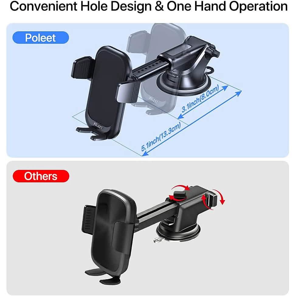 POLEET Car Phone Holder Mount