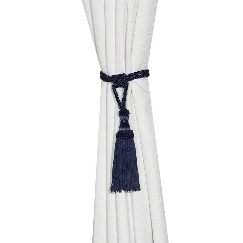 Polyester Tassel Curtain Tieback Handmade Hanging Tassels Fringe Curtains Holder Buckle Rope Decor Room Accessories European Style High-Grade Curtains Tieback Rope Tassel Holdbacks