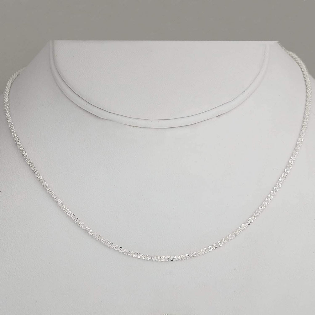 Pori Jewelers 925 Sterling Silver 2MM Twisted ROC Chain Necklace