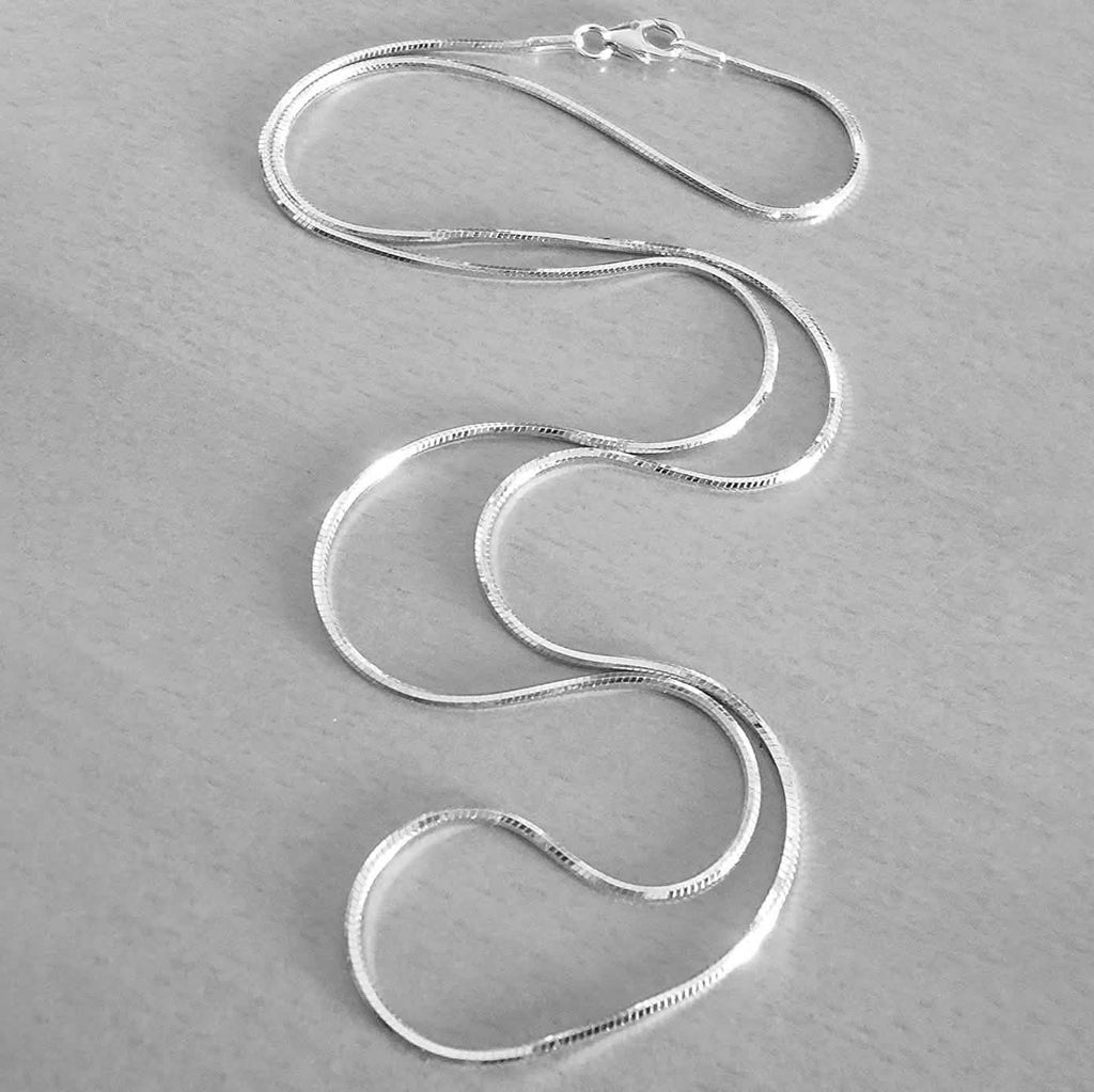 Pori Jewelers .925 Sterling Silver .7MM Magic 8 Sided Italian Snake Chain