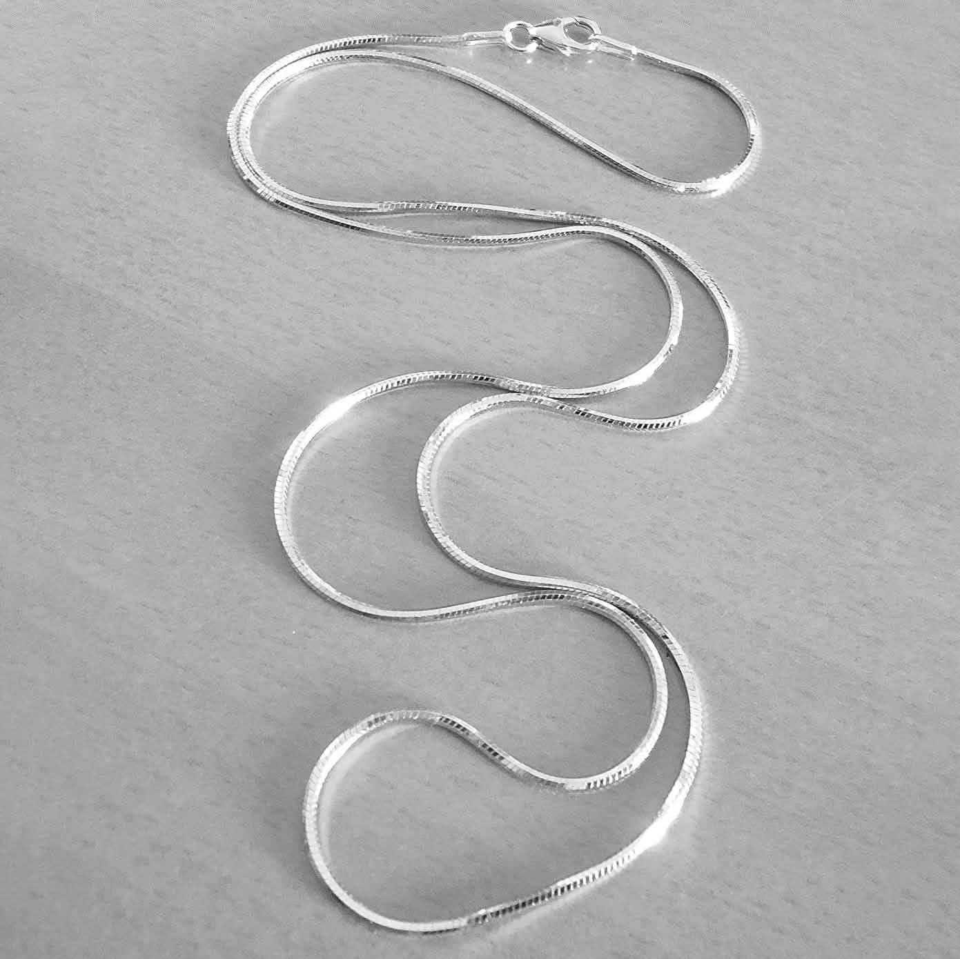 Pori Jewelers .925 Sterling Silver .7MM Magic 8 Sided Italian Snake Chain