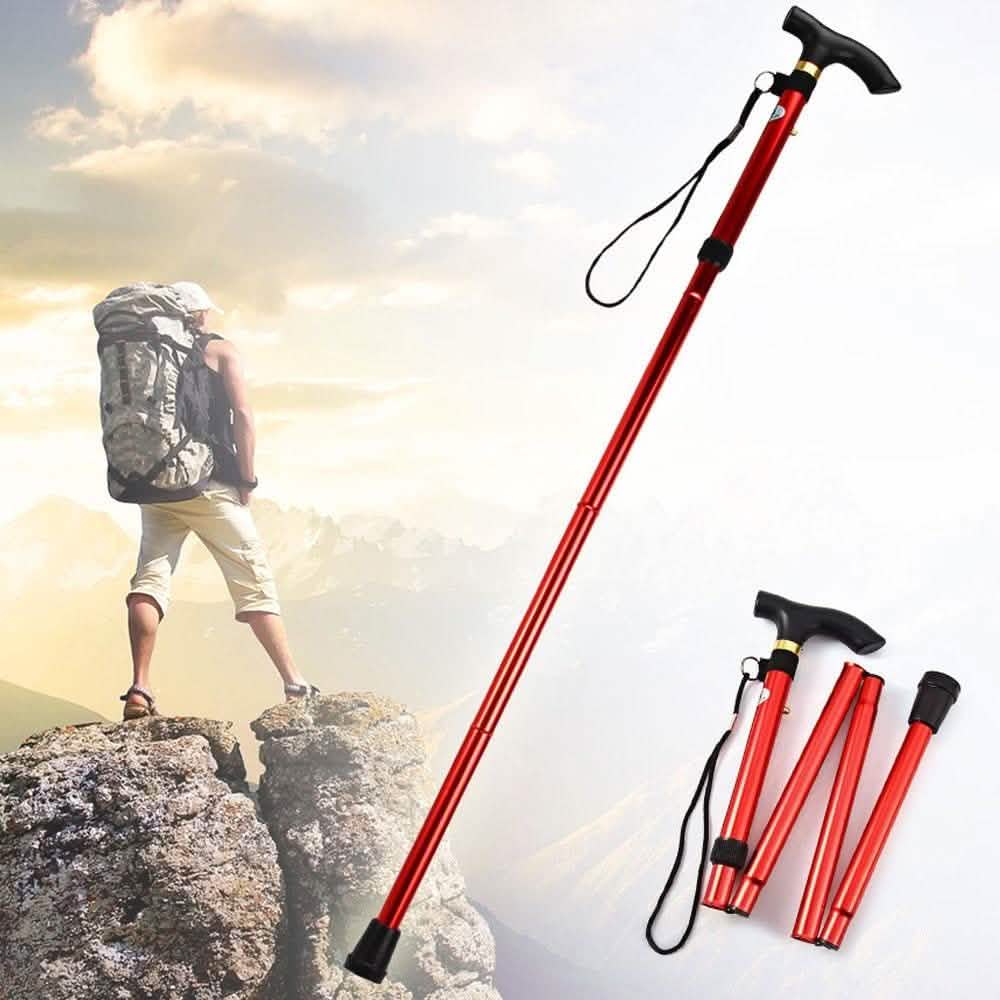 Portable Aluminum Folding Walking Travel Stick Cane