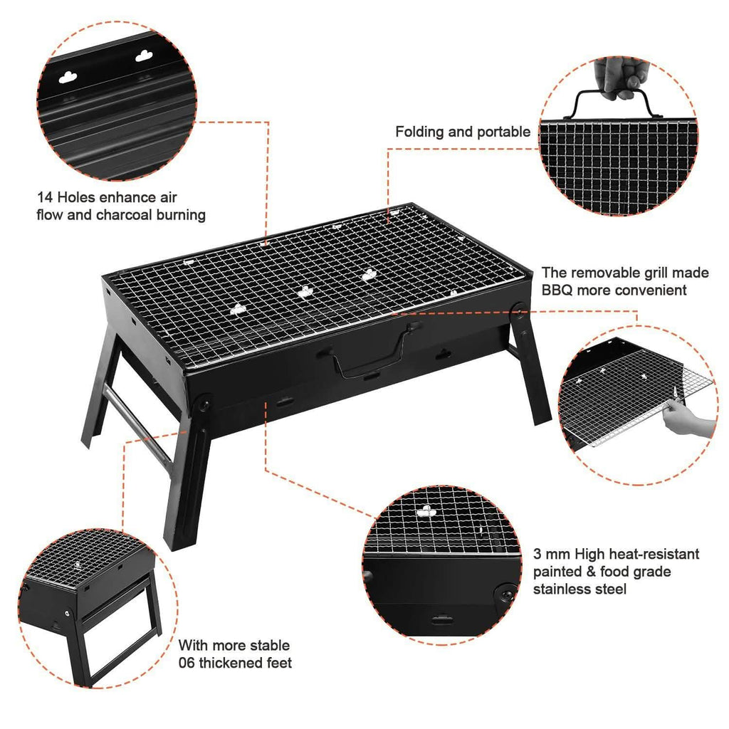 Portable Barbecue Grill Foldable Charcoal