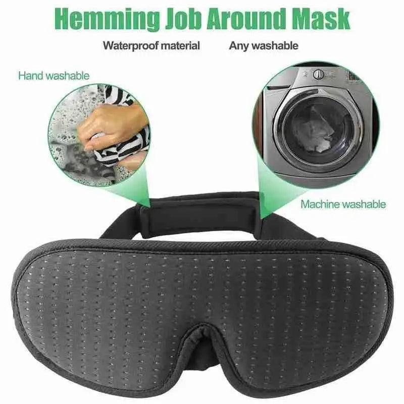 Portable Black Block Light Eye Soft Comfortable Eye Cover For Travel/Light Sleepers/Meditation Elastic Silk Sleep Eye Mask Adjustable Eye Patch