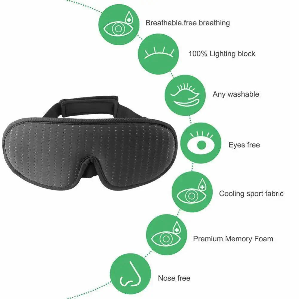 Portable Black Block Light Eye Soft Comfortable Eye Cover For Travel/Light Sleepers/Meditation Elastic Silk Sleep Eye Mask Adjustable Eye Patch