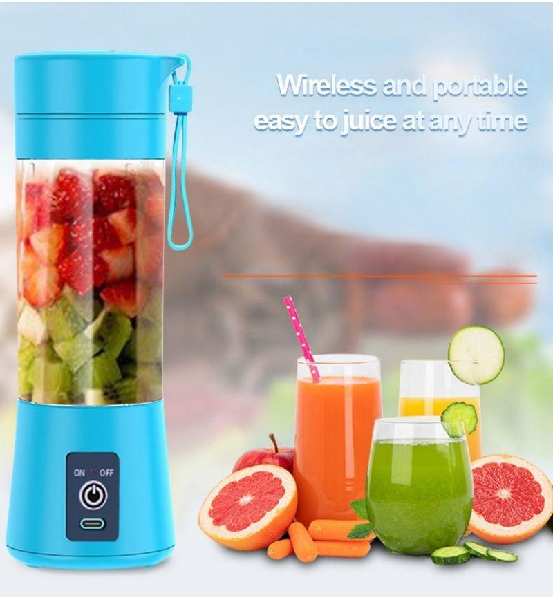Portable Blender Mini Mixer Electric Juicer Machine Fresh Fruit Juice Blender Smoothie Maker Blender Cup Bottle A Travel Kitchen Portable USB Electric Fruit Juicer Squeezer Bottle Kitchen Tool for Orange Lemon