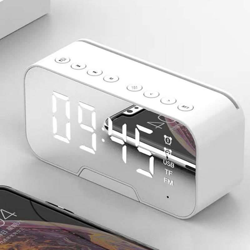 Portable Bluetooth Speaker Mirror Alarm Clock