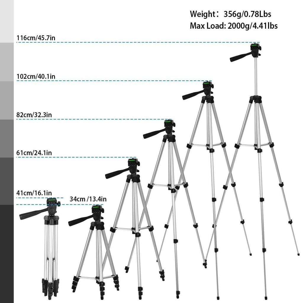 Portable Camera Tripod 45" Adjustable Camera Stand