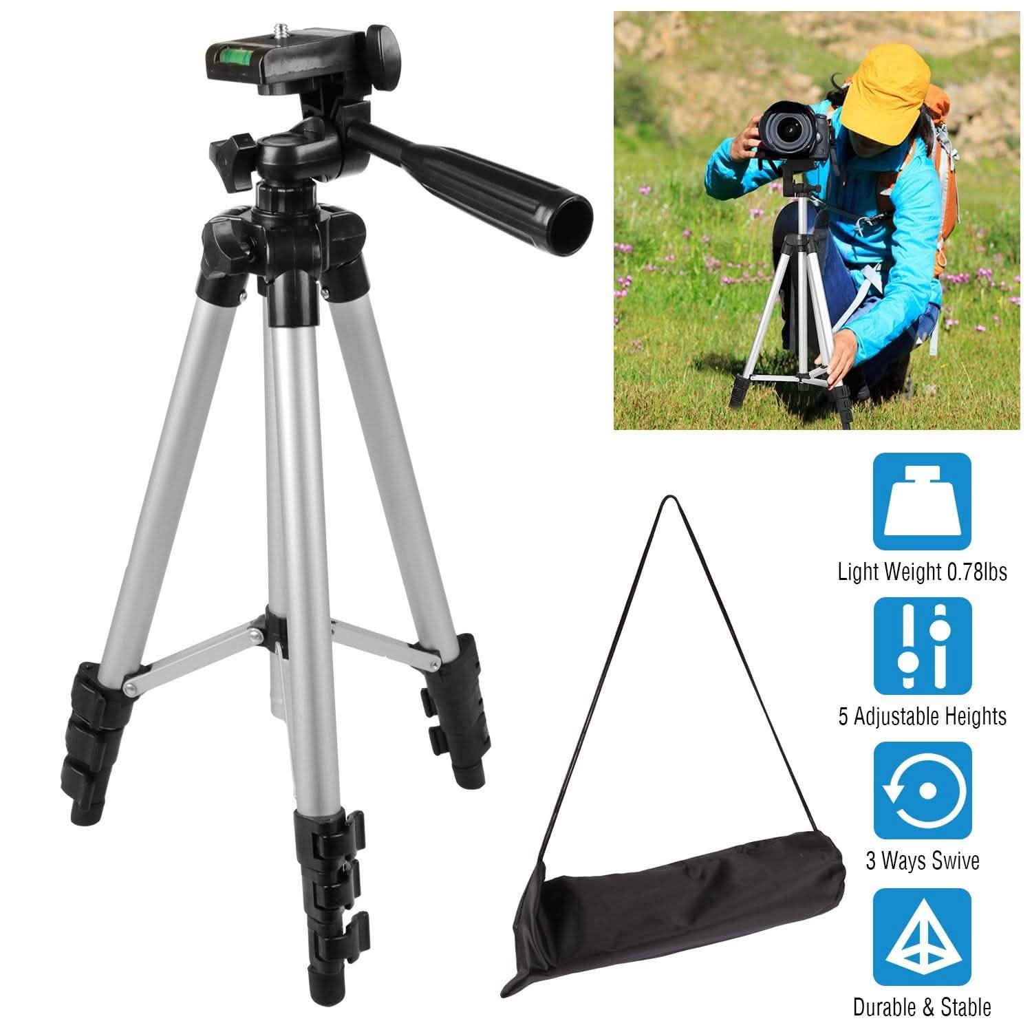 Portable Camera Tripod 45" Adjustable Camera Stand