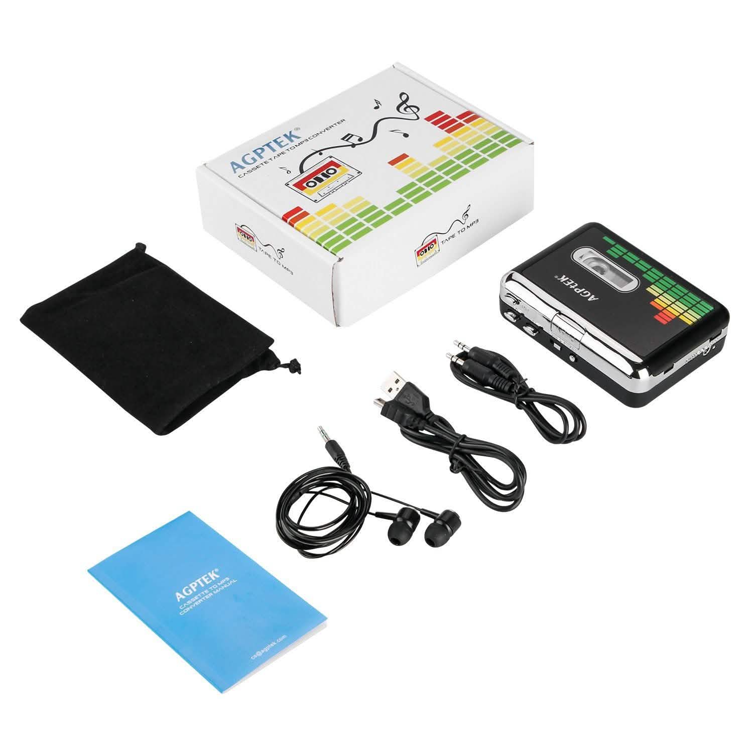 Portable Cassette Audio Music Player Tape-To-MP3 Converter Cassette Recorder