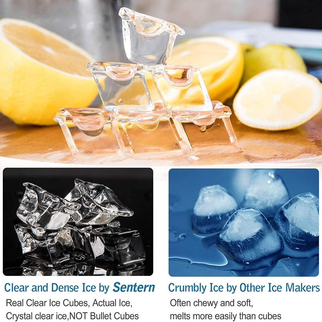 Portable Countertop Clear Ice Maker Stainless Steel Ice Maker