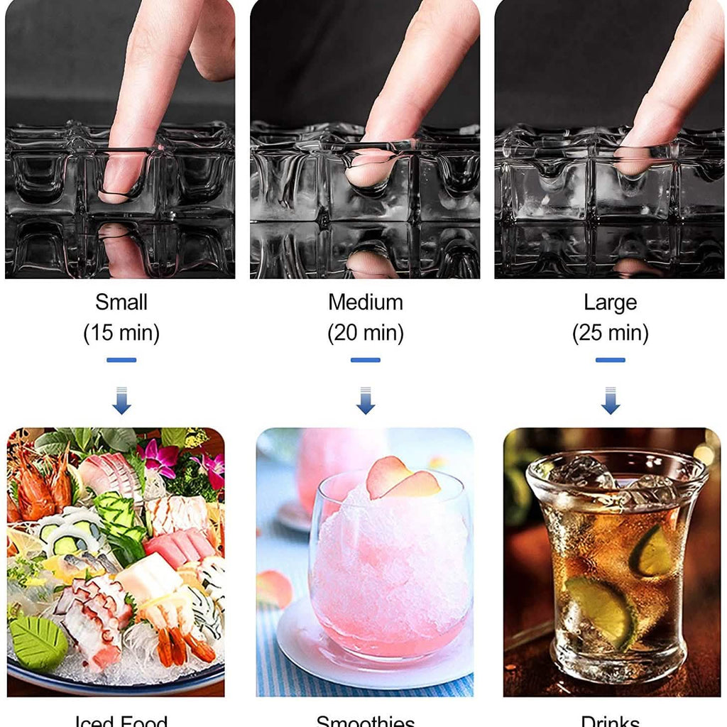 Portable Countertop Clear Ice Maker Stainless Steel Ice Maker