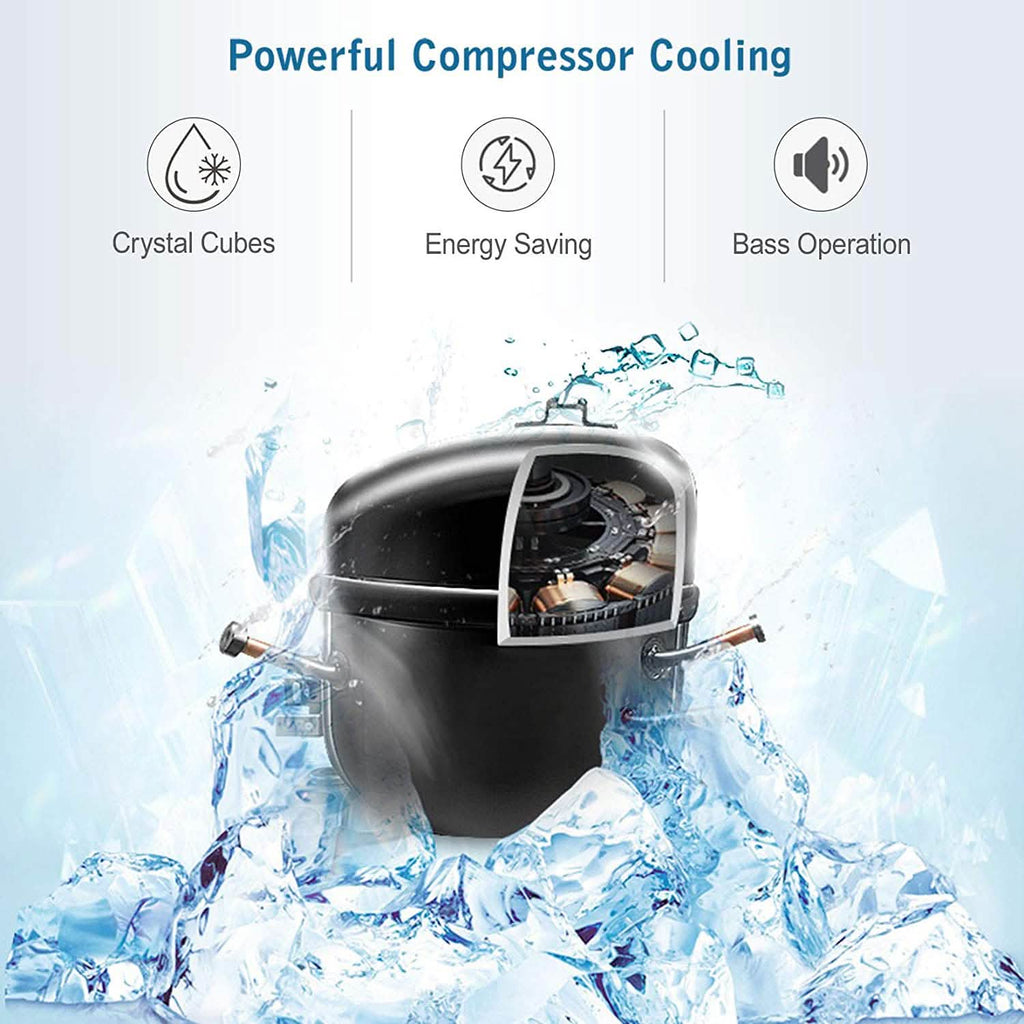 Portable Countertop Clear Ice Maker Stainless Steel Ice Maker
