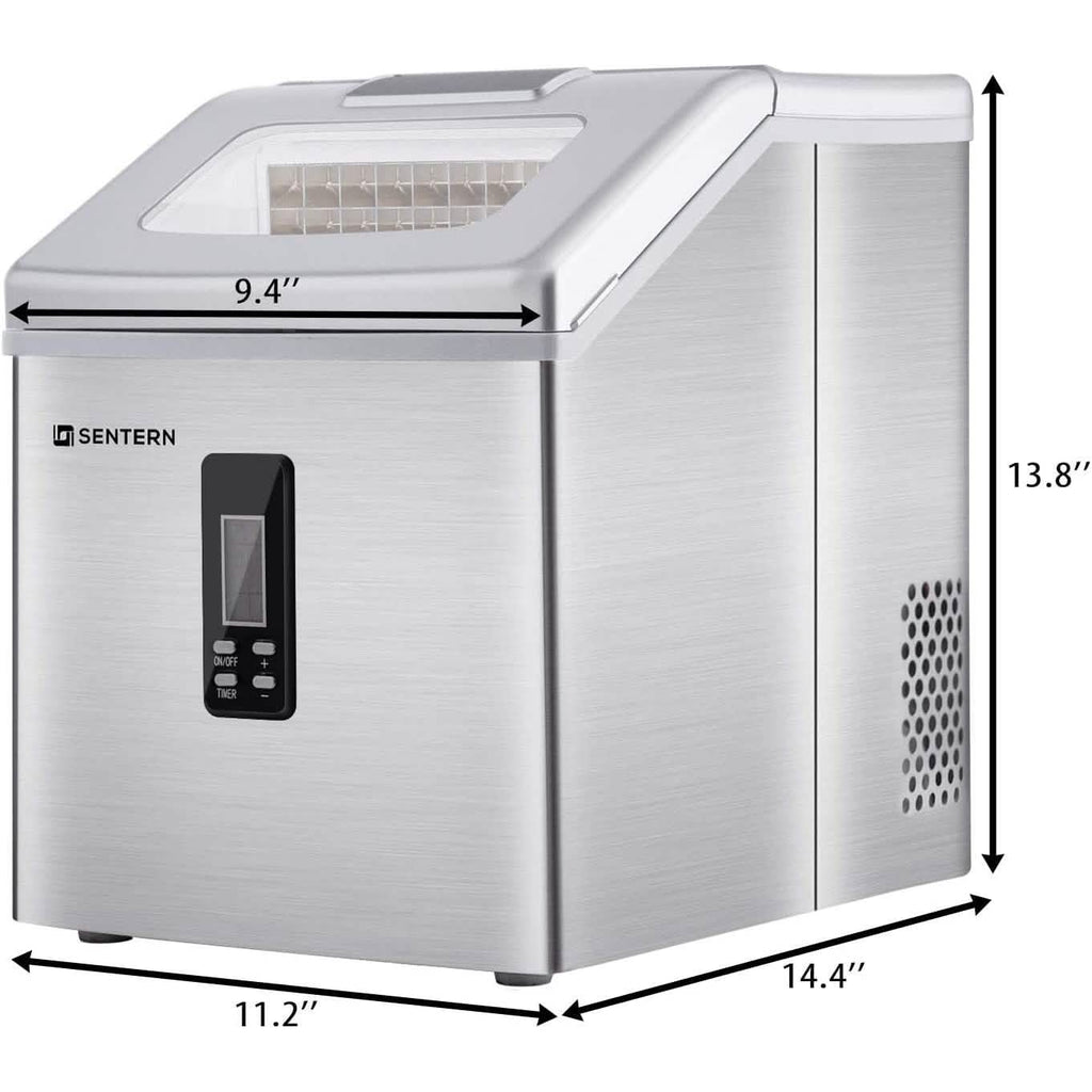 Portable Countertop Clear Ice Maker Stainless Steel Ice Maker