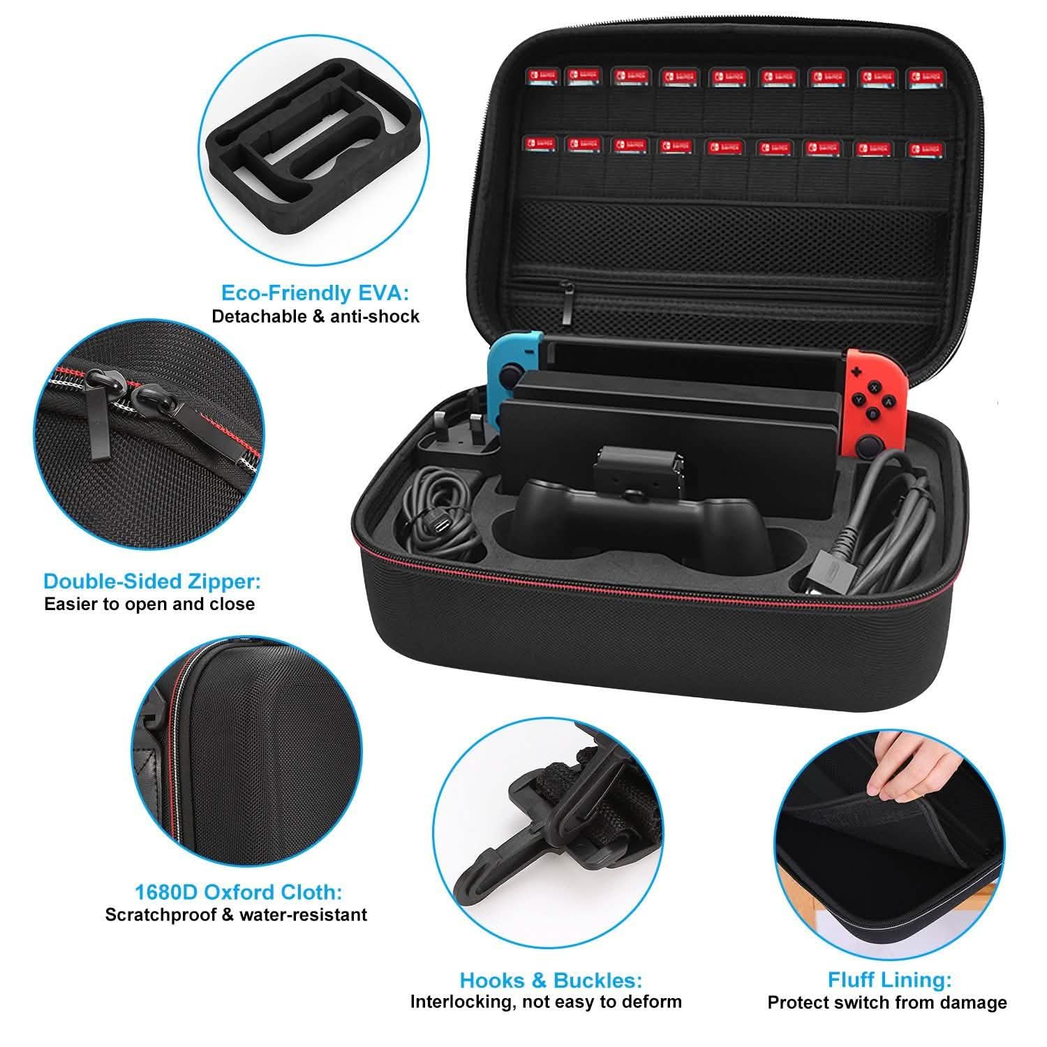Portable Deluxe Carrying Case for Nintendo Switch