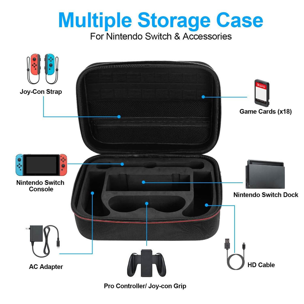 Portable Deluxe Carrying Case for Nintendo Switch
