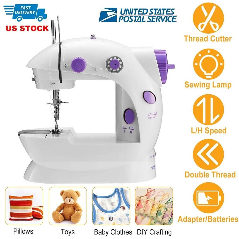 Portable Electric Sewing Machine w/ Foot Pedal LED Light