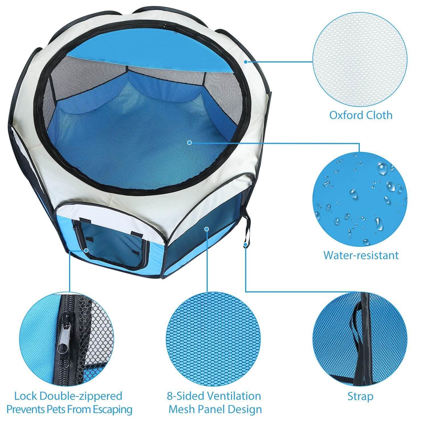 Portable Foldable Pet Playpen For Dogs Cats Other Pets