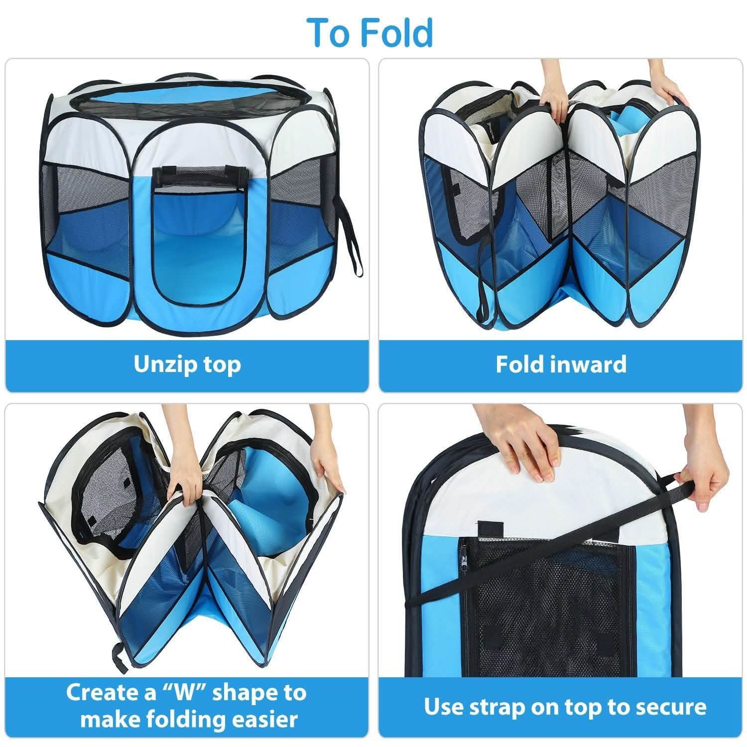 Portable Foldable Pet Playpen For Dogs Cats Other Pets