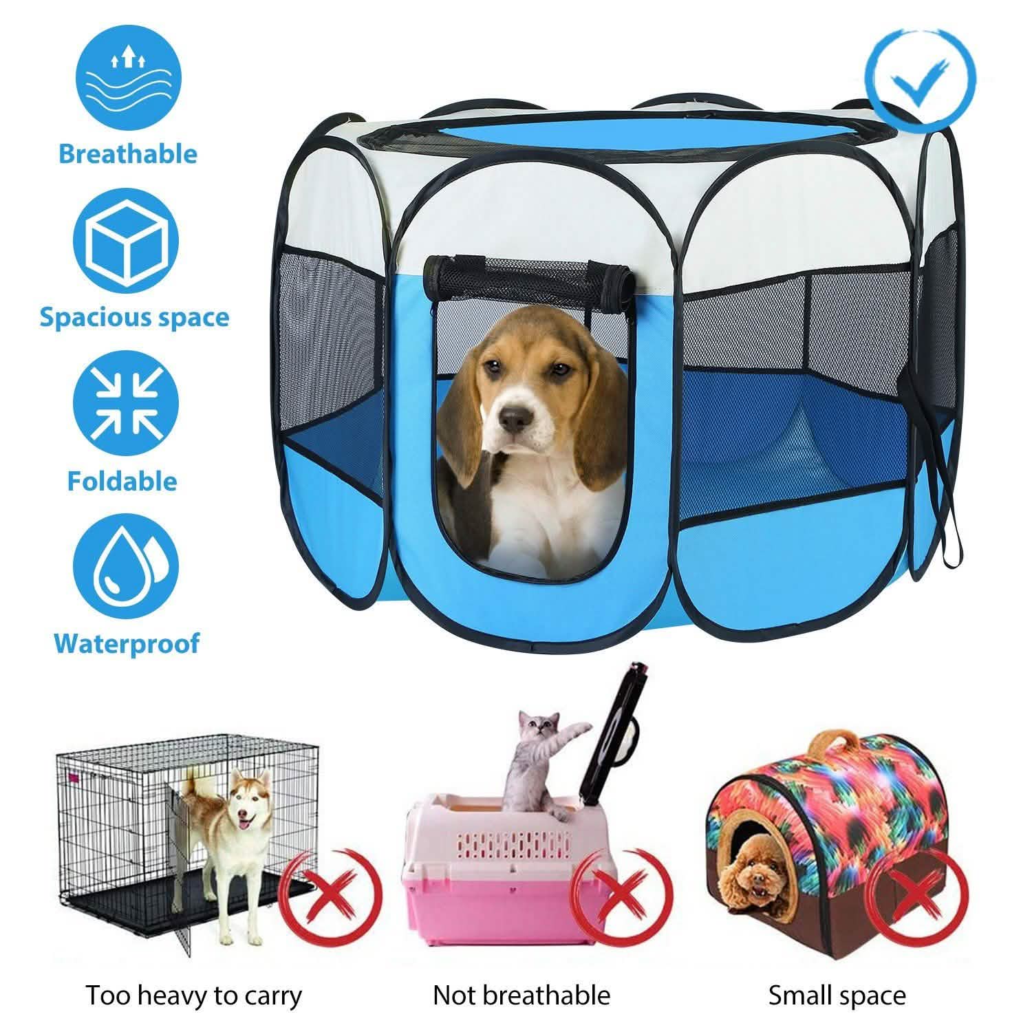 Portable Foldable Pet Playpen For Dogs Cats Other Pets
