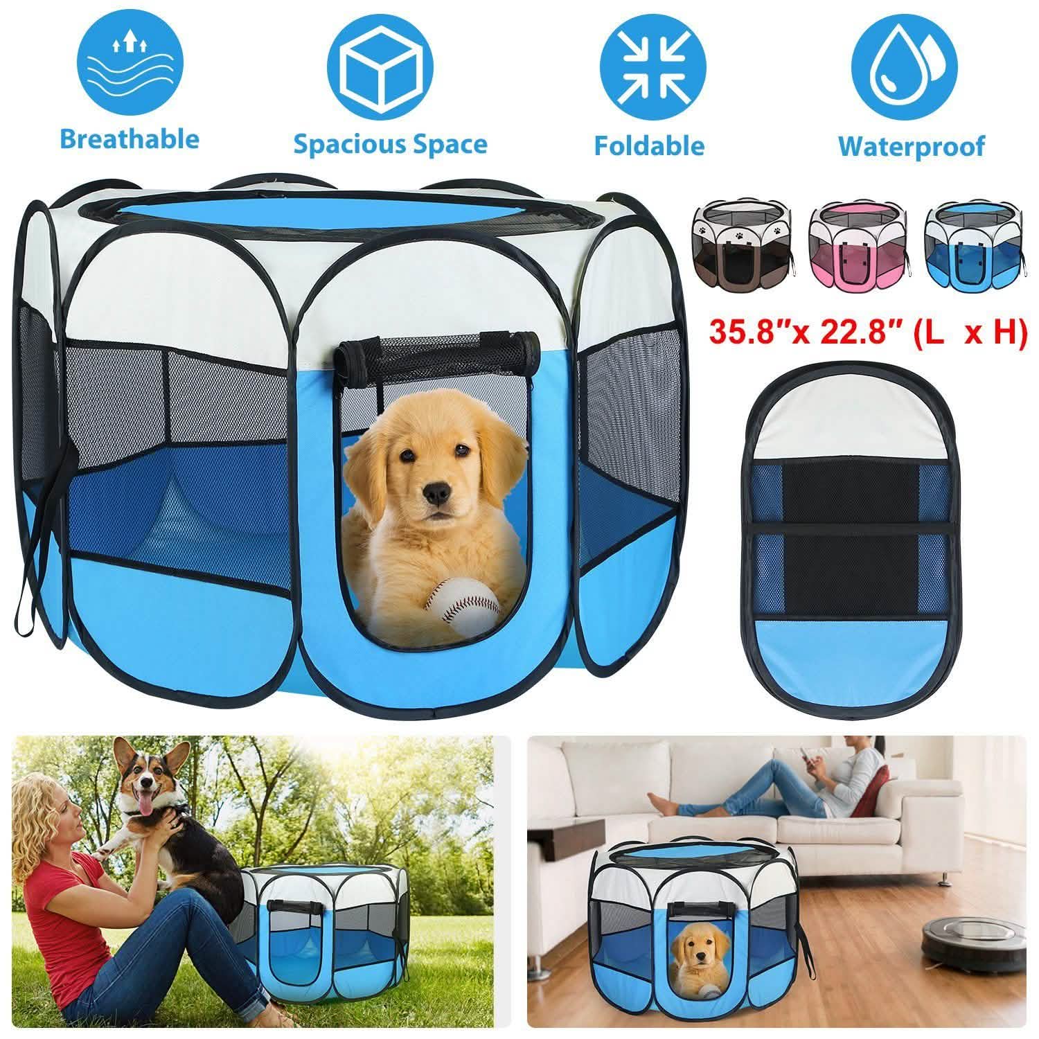 Portable Foldable Pet Playpen For Dogs Cats Other Pets