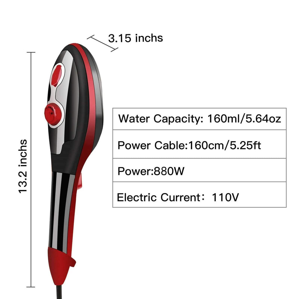 Portable Hand-Held Steam Iron 30s Fast Heating for Home Travel Garment