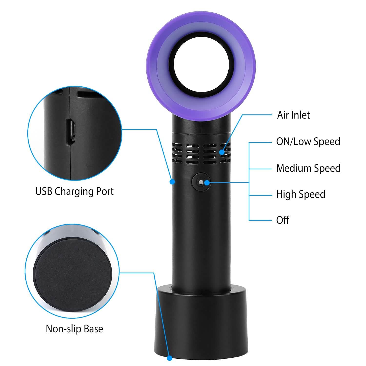 Portable Handheld Bladeless Fan