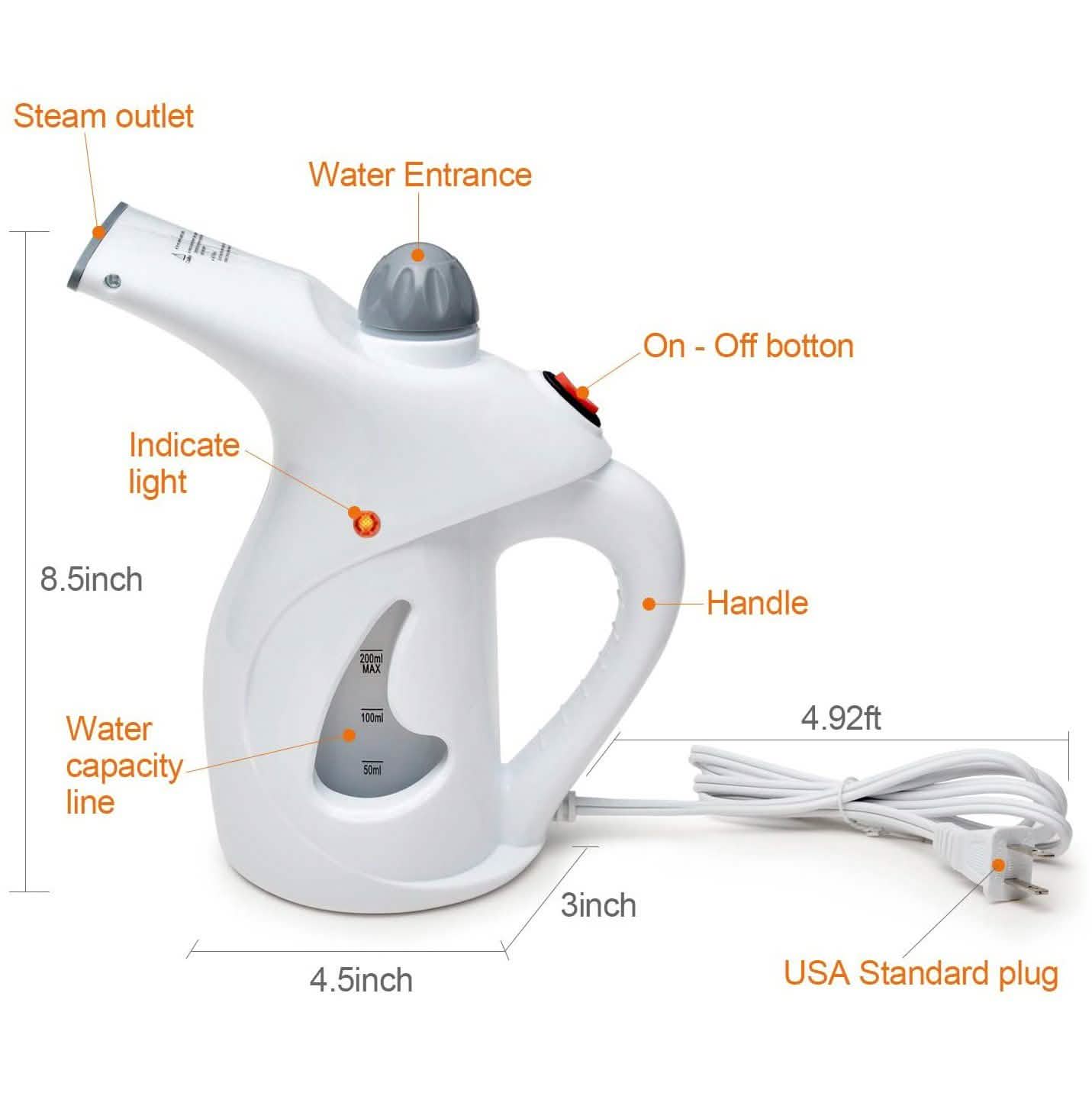 Portable Handheld Garment Fabric Clothes Steam Cleaner