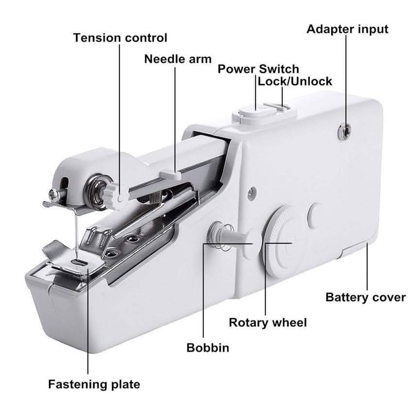 Portable Handheld Sewing Machine Cordless Clothes Quick Stitch