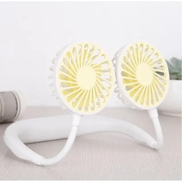 Portable Hanging USB Neck Fan Lazy Hanging Neck Small Wearable Personal Mini Electric Fans 3 Speed Adjustments Hands Free Design For Summber