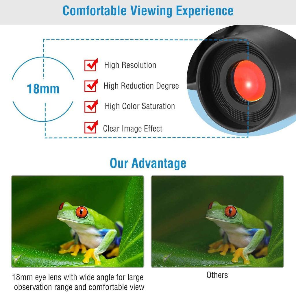 Portable HD Binoculars with Shoulder Strap Bag