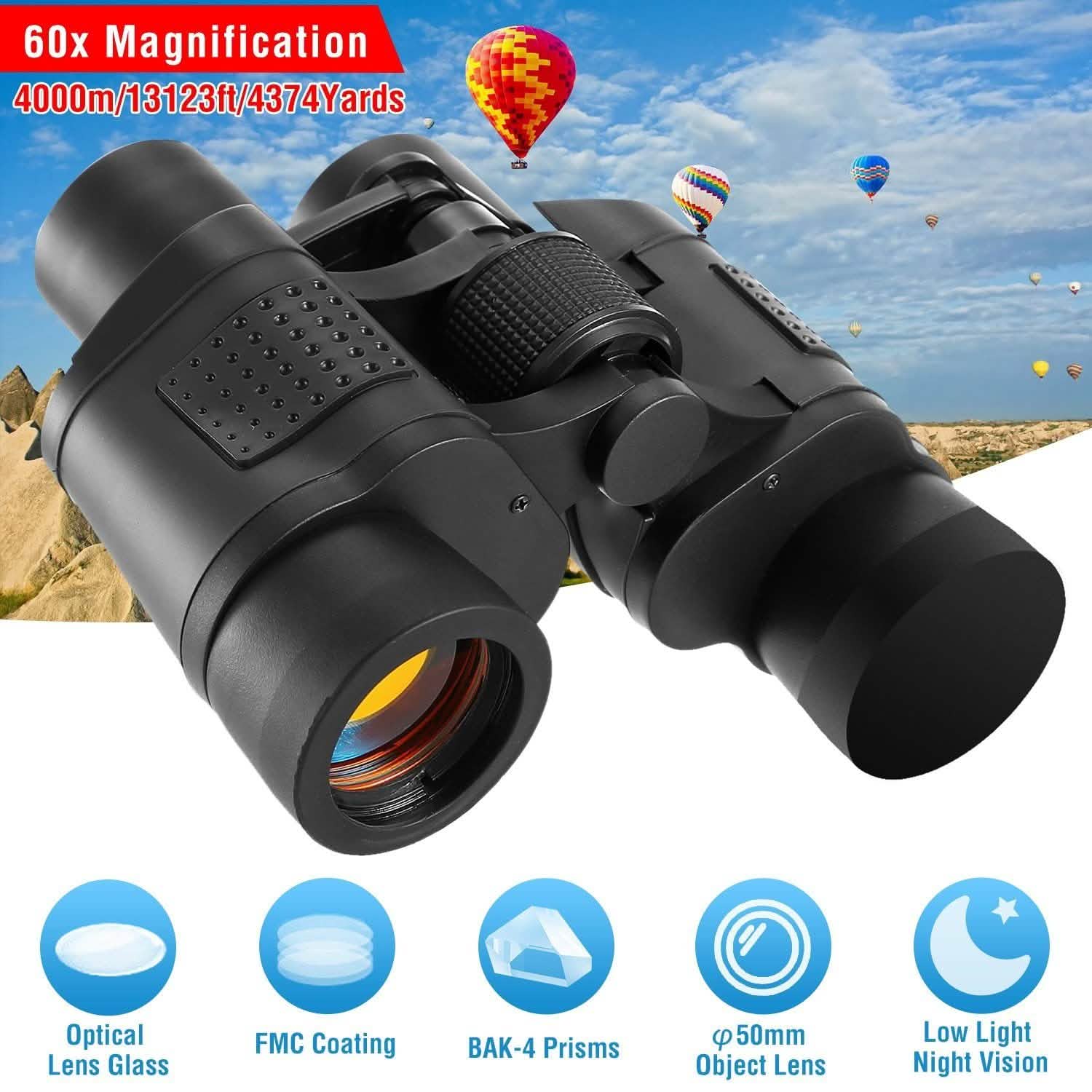 Portable HD Binoculars with Shoulder Strap Bag