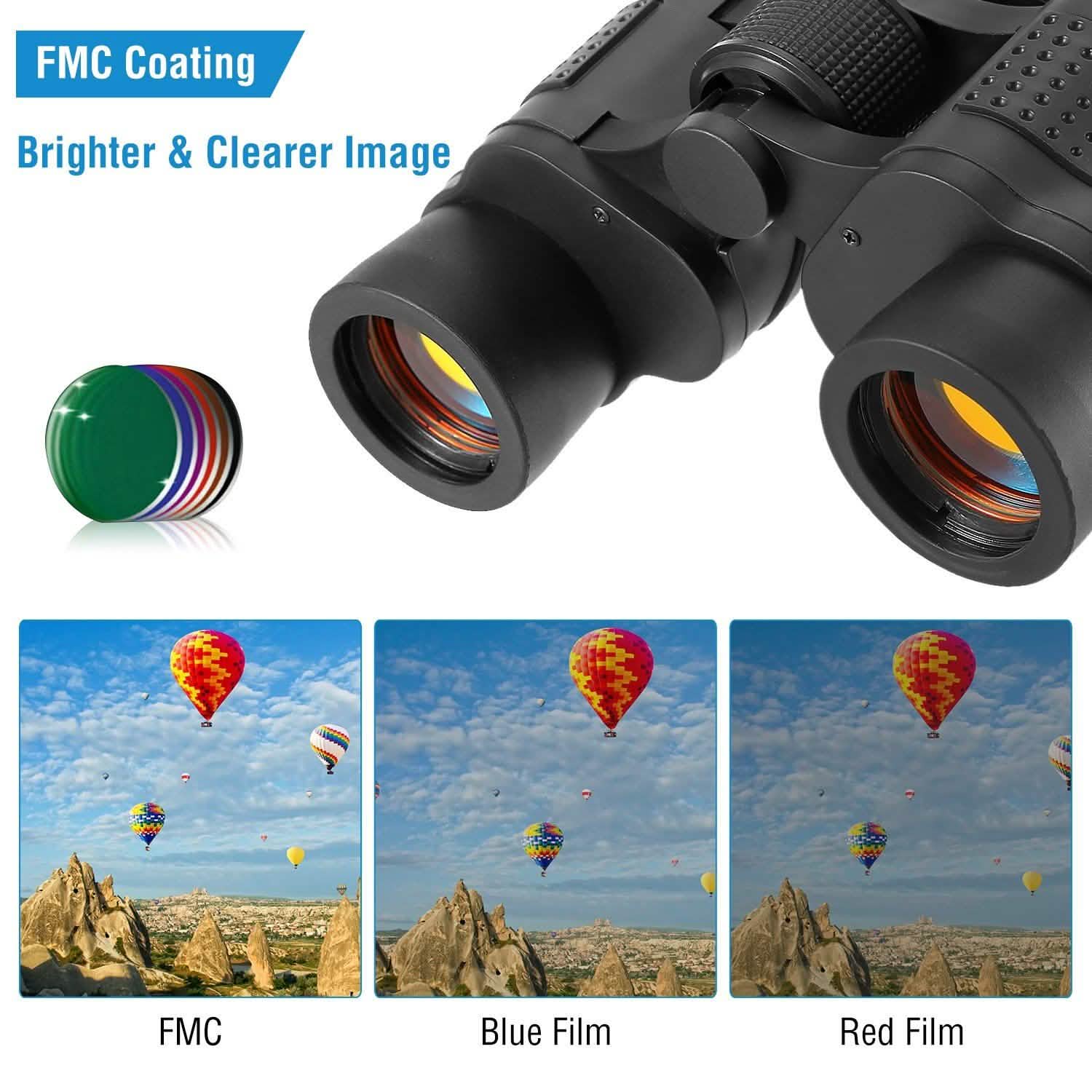 Portable HD Binoculars with Shoulder Strap Bag