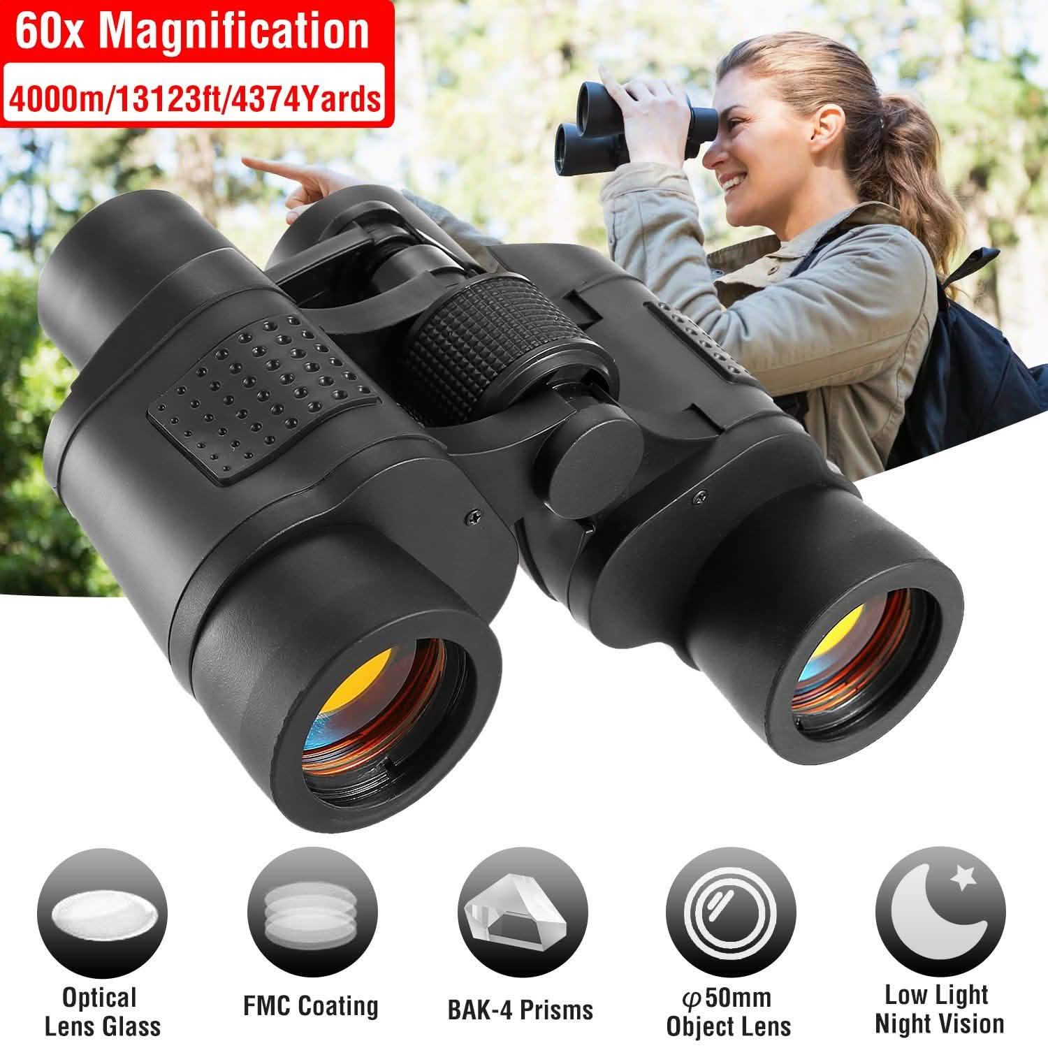Portable HD Binoculars with Shoulder Strap Bag