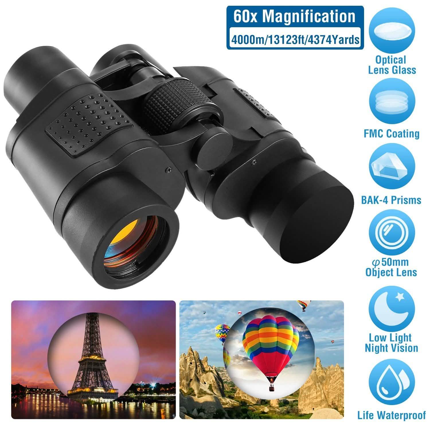 Portable HD Binoculars with Shoulder Strap Bag