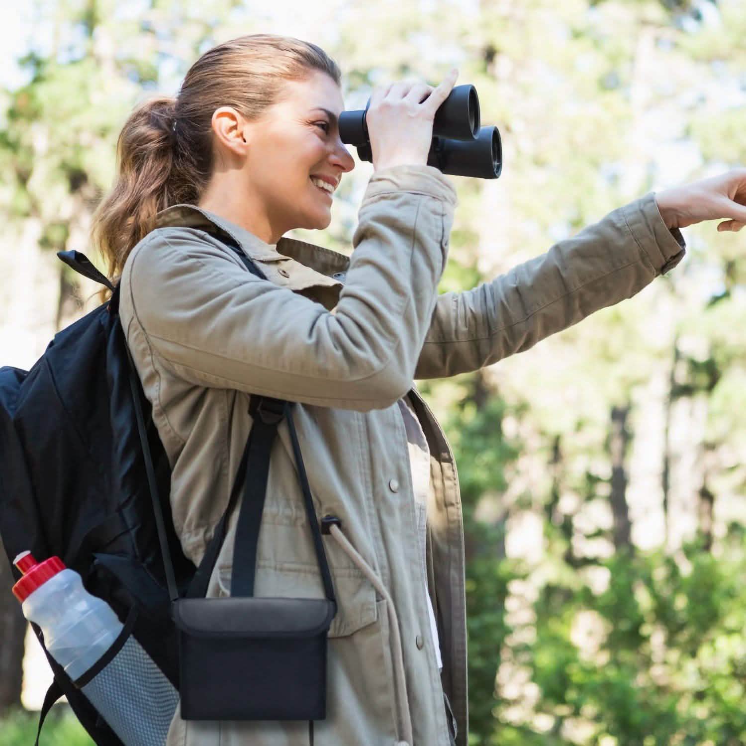 Portable HD Binoculars with Shoulder Strap Bag