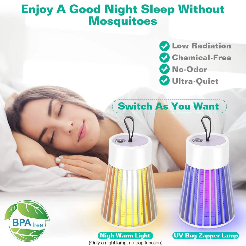 Portable LED Electric Bug Zapper Mosquito Insect Killer Lamp